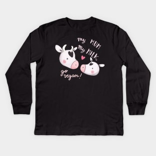 my mum my milk Kids Long Sleeve T-Shirt